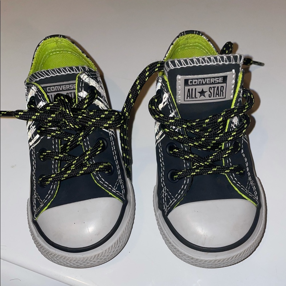 Converse CTAS low top black/bold lime